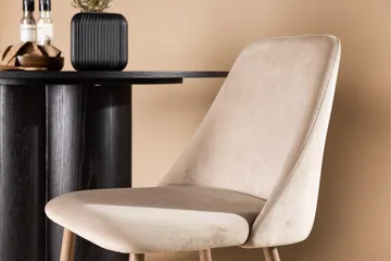 Night Spisebordsstol i Fløjl med Metalben - Brun - Møbler - Stole & lænestole - Spisebordsstole & køkkenstole