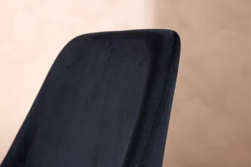 Night Spisebordsstol i Fløjl med Metalben - Sort - Møbler - Stole & lænestole - Spisebordsstole & køkkenstole