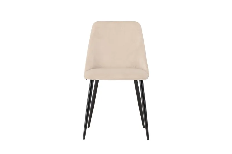 Night Spisebordsstol i Stof med Metalben, Beige