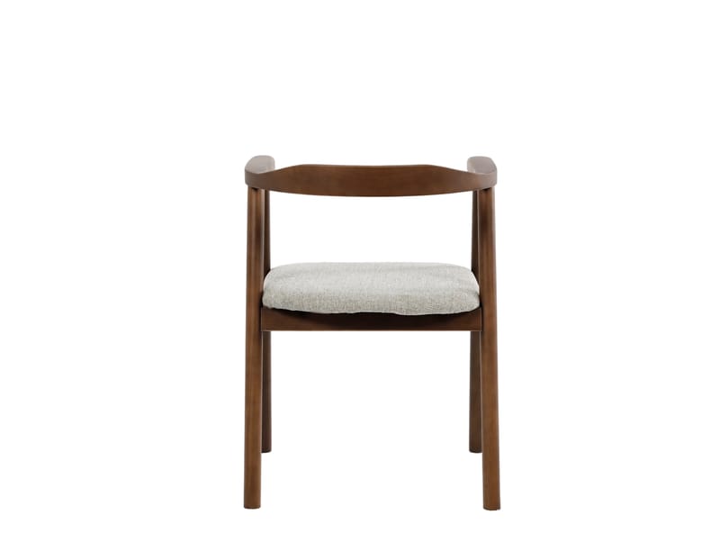 olie Spisebordsstol i træ med stofsæde - Valnød/Beige - Møbler - Stole & lænestole - Spisebordsstole & køkkenstole