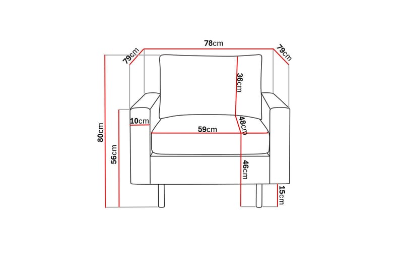 Peppe Manchester Lænestol 76 cm bred - Greige - Møbler - Stole & lænestole - Lænestole