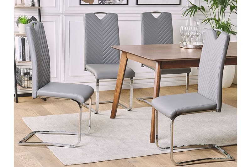 Picknes Spisebordsstol 2stk - Kunstlæder/Lysegrå - Spisebordsstole & køkkenstole