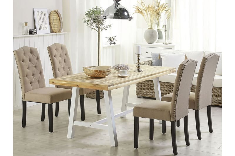 Piley Stol 2 stk - Beige - Spisebordsstole & køkkenstole