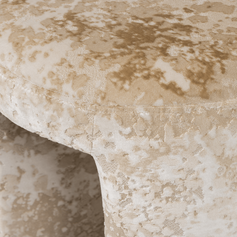 Polstret skammel Charlie 45 cm rundt - Beige - Møbler - Stole & lænestole - Taburet & skammel