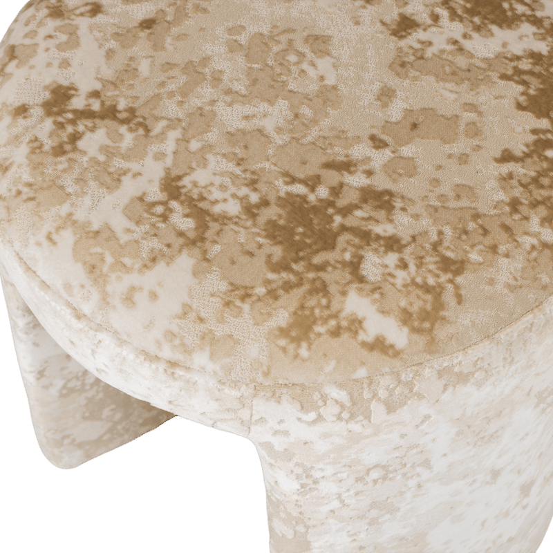 Polstret skammel Charlie 45 cm rundt - Beige - Møbler - Stole & lænestole - Taburet & skammel