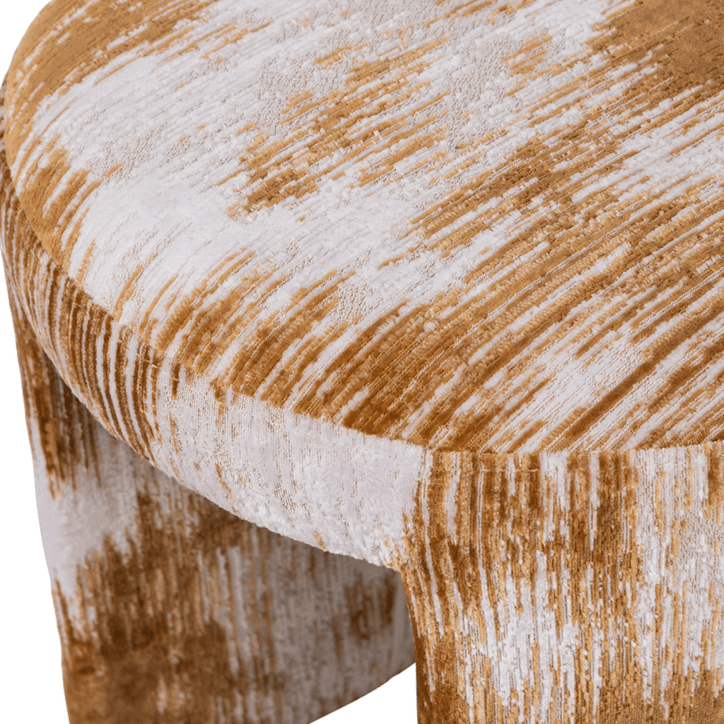 Polstret skammel Charlie 45 cm rundt - Karamel - Møbler - Stole & lænestole - Taburet & skammel