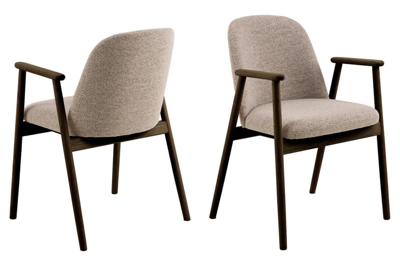 Reciclar Spisestol, Mørk brun/Greige