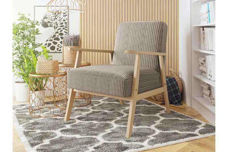 Retro Lænestol - Beige - Møbler - Stole & lænestole - Lænestole