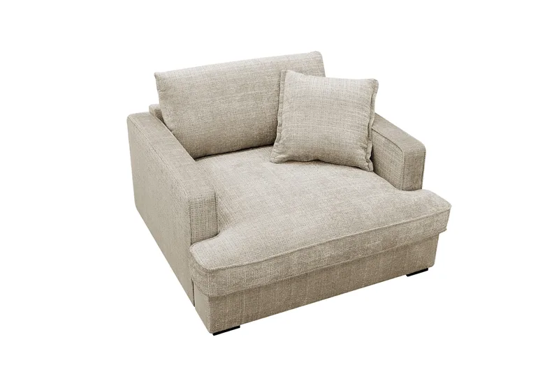 Rossita lyx Ekstra dyb Lænestol - Beige Chenille - Møbler - Stole & lænestole - Lænestole