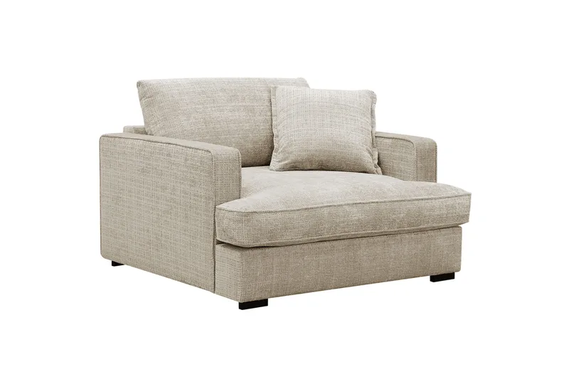 Rossita lyx Ekstra dyb Lænestol - Beige Chenille - Møbler - Stole & lænestole - Lænestole