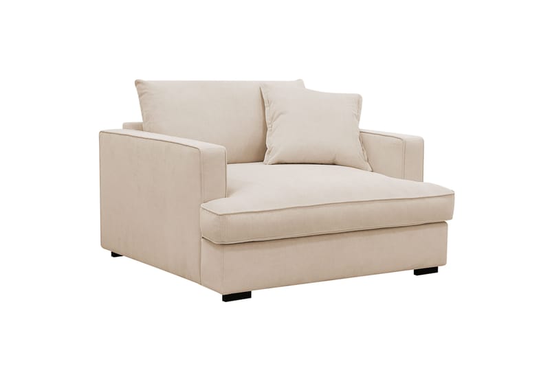 Rossita lyx Ekstra dyb Lænestol - Beige Jernbanefløjl - Møbler - Stole & lænestole - Lænestole