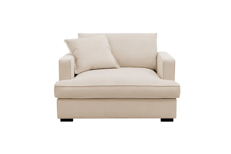 Rossita lyx Ekstra dyb Lænestol - Beige Jernbanefløjl - Møbler - Stole & lænestole - Lænestole