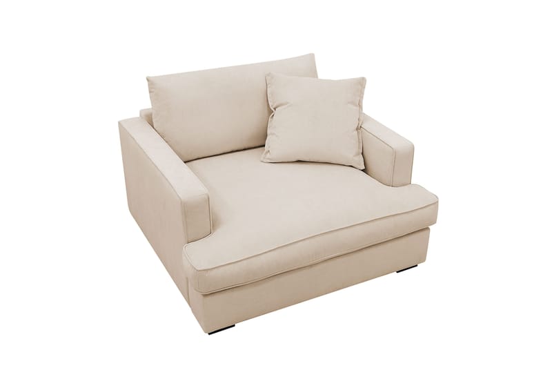 Rossita lyx Ekstra dyb Lænestol - Beige Jernbanefløjl - Møbler - Stole & lænestole - Lænestole