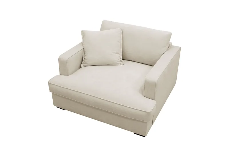 Rossita lyx Ekstra dyb Lænestol - Beige Stof - Møbler - Stole & lænestole - Lænestole