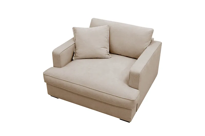 Rossita lyx Ekstra dyb Lænestol - Beige Stof - Møbler - Stole & lænestole - Lænestole