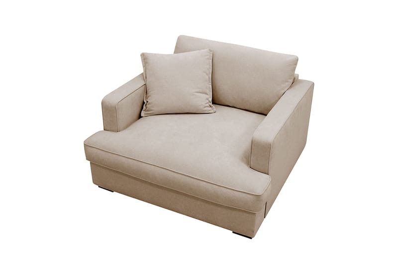 Rossita lyx Ekstra dyb Lænestol - Beige Stof - Møbler - Stole & lænestole - Lænestole