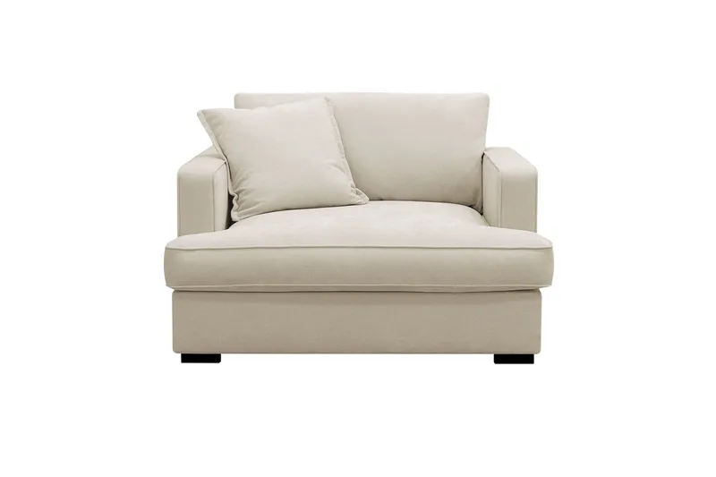 Rossita lyx Ekstra dyb Lænestol - Beige Stof - Møbler - Stole & lænestole - Lænestole