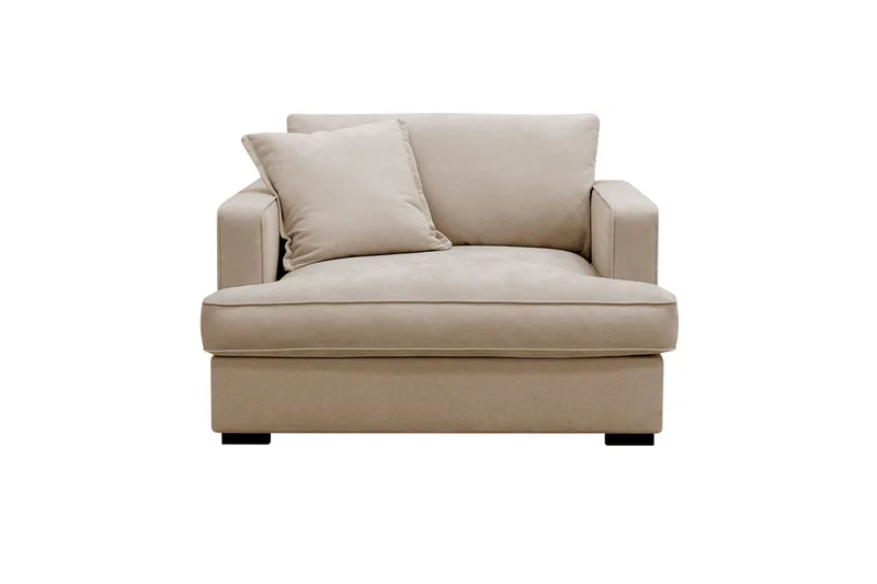 Rossita lyx Ekstra dyb Lænestol - Beige Stof - Møbler - Stole & lænestole - Lænestole