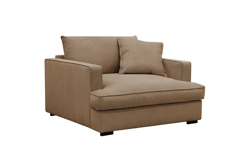 Rossita lyx Ekstra dyb Lænestol - Brun Jernbanefløjl - Møbler - Stole & lænestole - Lænestole