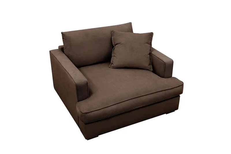 Rossita lyx Ekstra dyb Lænestol - Brun Jernbanefløjl - Møbler - Stole & lænestole - Lænestole