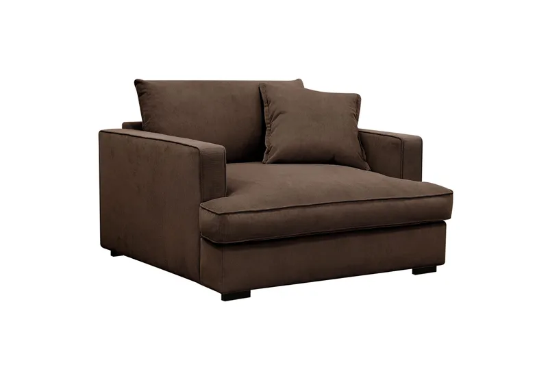 Rossita lyx Ekstra dyb Lænestol - Brun Jernbanefløjl - Møbler - Stole & lænestole - Lænestole