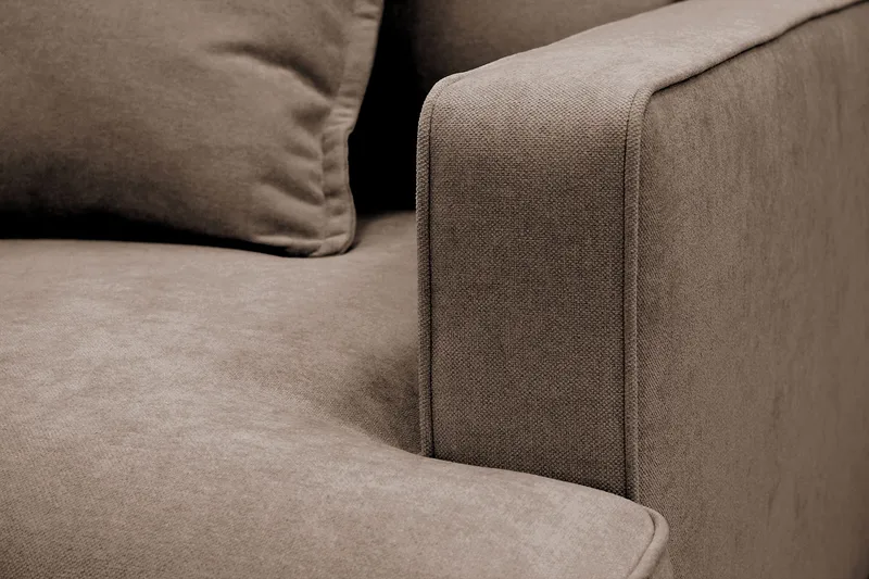 Rossita lyx Ekstra dyb Lænestol - Brun Stof - Møbler - Stole & lænestole - Lænestole