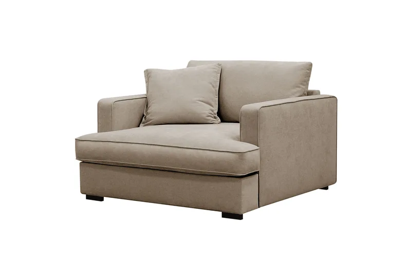 Rossita lyx Ekstra dyb Lænestol - Brun Stof - Møbler - Stole & lænestole - Lænestole