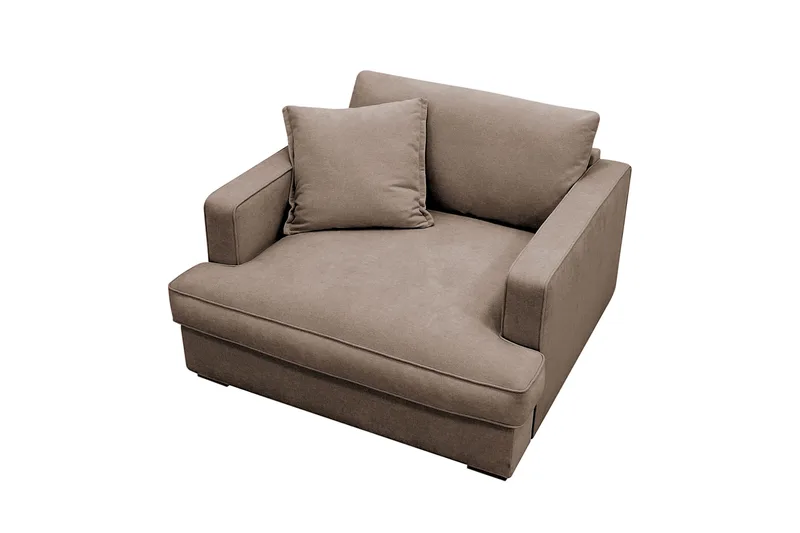 Rossita lyx Ekstra dyb Lænestol - Brun Stof - Møbler - Stole & lænestole - Lænestole