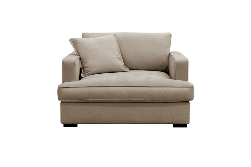 Rossita lyx Ekstra dyb Lænestol - Brun Stof - Møbler - Stole & lænestole - Lænestole