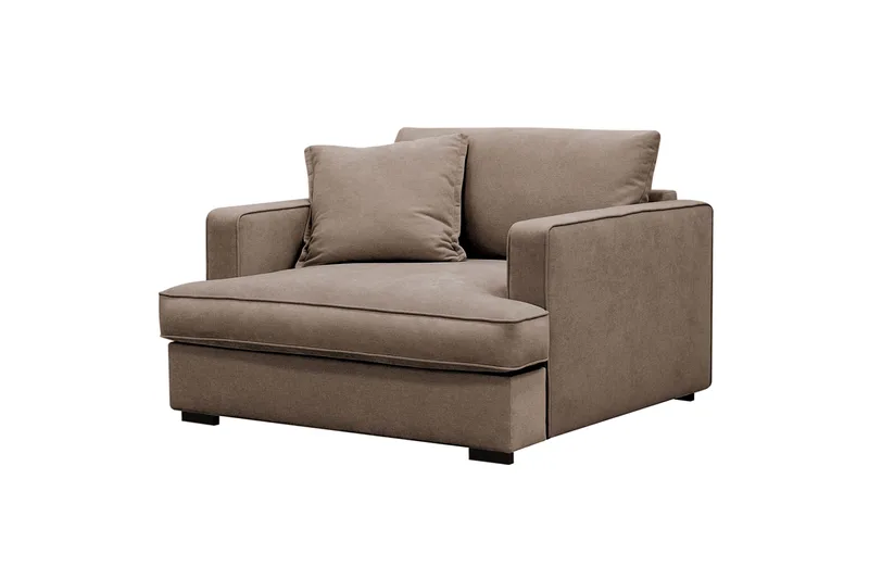 Rossita lyx Ekstra dyb Lænestol - Brun Stof - Møbler - Stole & lænestole - Lænestole