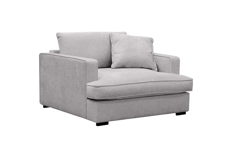 Rossita lyx Ekstra dyb Lænestol - Grå Chenille - Møbler - Stole & lænestole - Lænestole