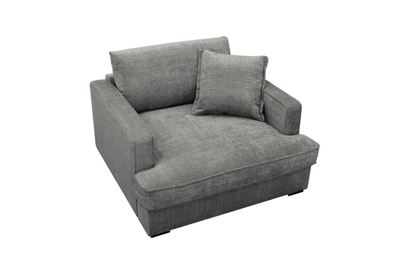 Rossita lyx Ekstra dyb Lænestol - Grå Chenille - Møbler - Stole & lænestole - Lænestole