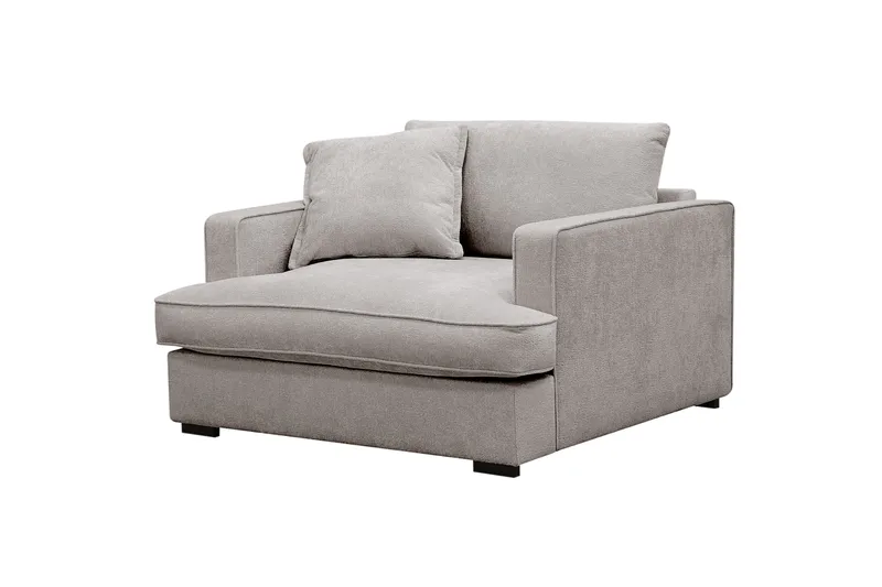 Rossita lyx Ekstra dyb Lænestol - Grå/Brun Chenille - Møbler - Stole & lænestole - Lænestole