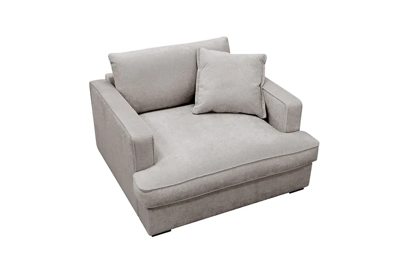 Rossita lyx Ekstra dyb Lænestol - Grå/Brun Chenille - Møbler - Stole & lænestole - Lænestole