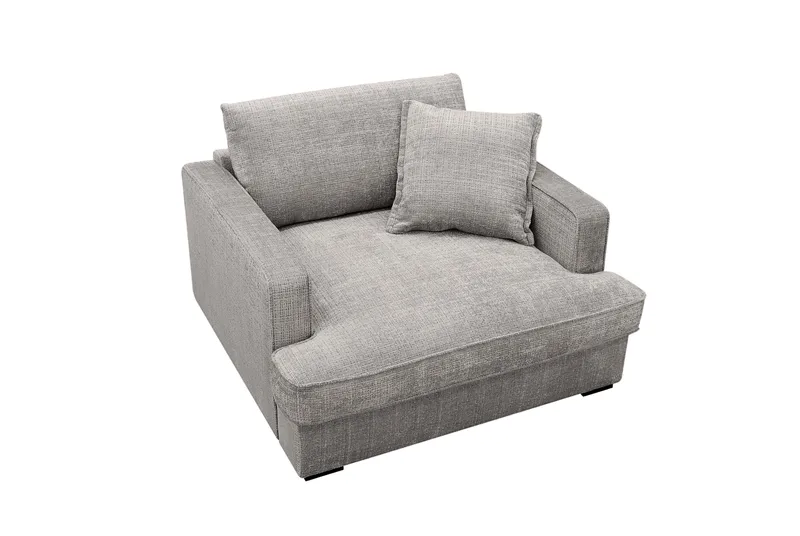 Rossita lyx Ekstra dyb Lænestol - Lysegrå Chenille - Møbler - Stole & lænestole - Lænestole