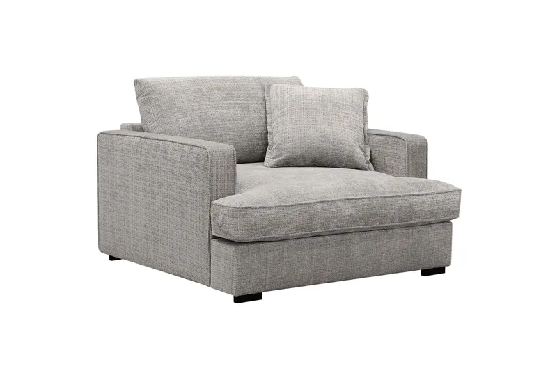 Rossita lyx Ekstra dyb Lænestol - Lysegrå Chenille - Møbler - Stole & lænestole - Lænestole