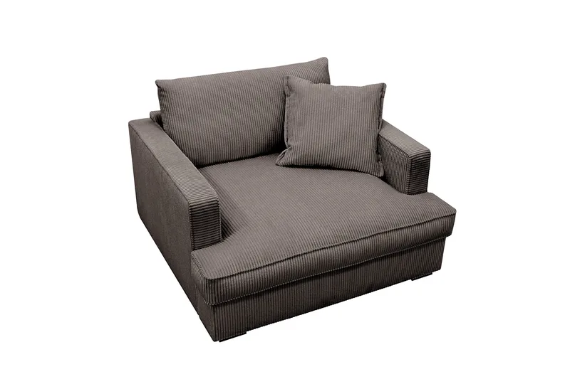 Rossita lyx Ekstra dyb Lænestol - Mørkegrå Jernbanefløjl - Møbler - Stole & lænestole - Lænestole