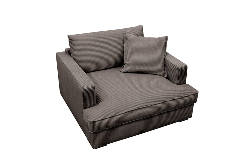 Rossita lyx Ekstra dyb Lænestol - Mørkegrå Jernbanefløjl - Møbler - Stole & lænestole - Lænestole