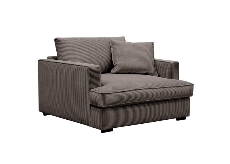 Rossita lyx Ekstra dyb Lænestol - Mørkegrå Jernbanefløjl - Møbler - Stole & lænestole - Lænestole