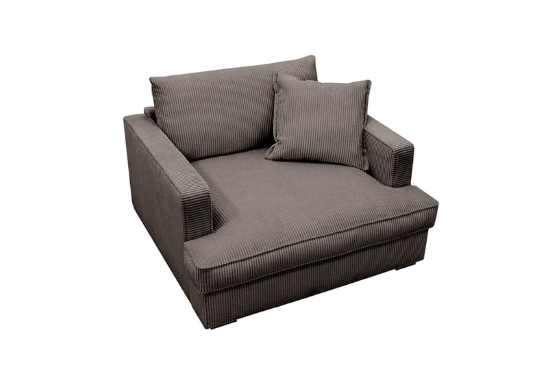 Rossita lyx Ekstra dyb Lænestol - Mørkegrå Jernbanefløjl - Møbler - Stole & lænestole - Lænestole