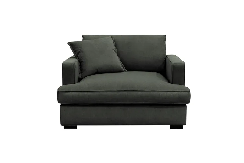 Rossita lyx Ekstra dyb Lænestol - Mørkegrøn Jernbanefløjl - Møbler - Stole & lænestole - Lænestole