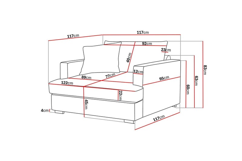 Rossita lyx Ekstra dyb Lænestol - Mørkegrøn Jernbanefløjl - Møbler - Stole & lænestole - Lænestole