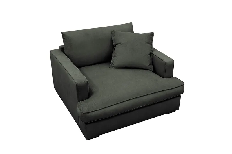 Rossita lyx Ekstra dyb Lænestol - Mørkegrøn Jernbanefløjl - Møbler - Stole & lænestole - Lænestole