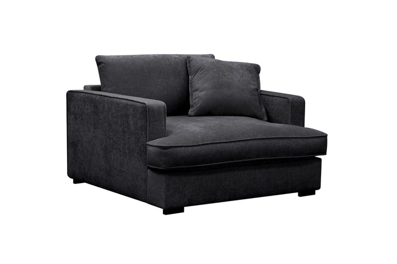 Rossita lyx Ekstra dyb Lænestol - Sort Chenille - Møbler - Stole & lænestole - Lænestole