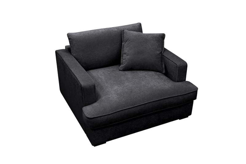 Rossita lyx Ekstra dyb Lænestol - Sort Chenille - Møbler - Stole & lænestole - Lænestole