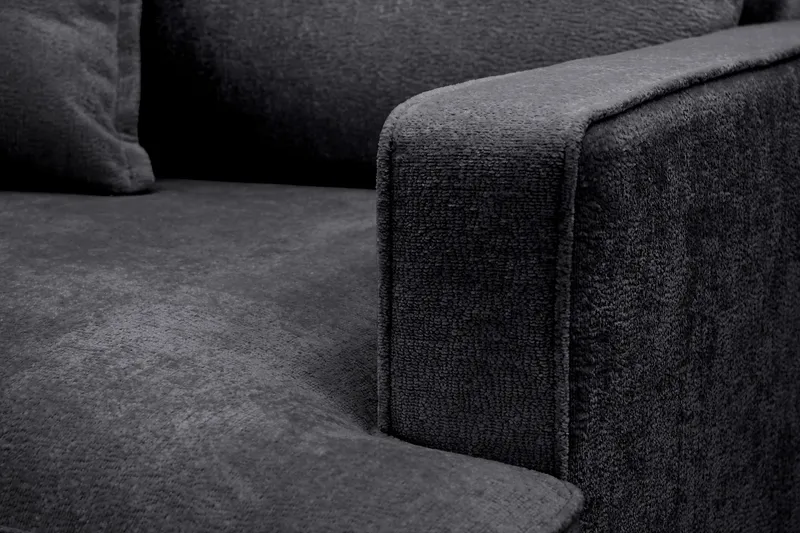 Rossita lyx Ekstra dyb Lænestol - Sort Chenille - Møbler - Stole & lænestole - Lænestole