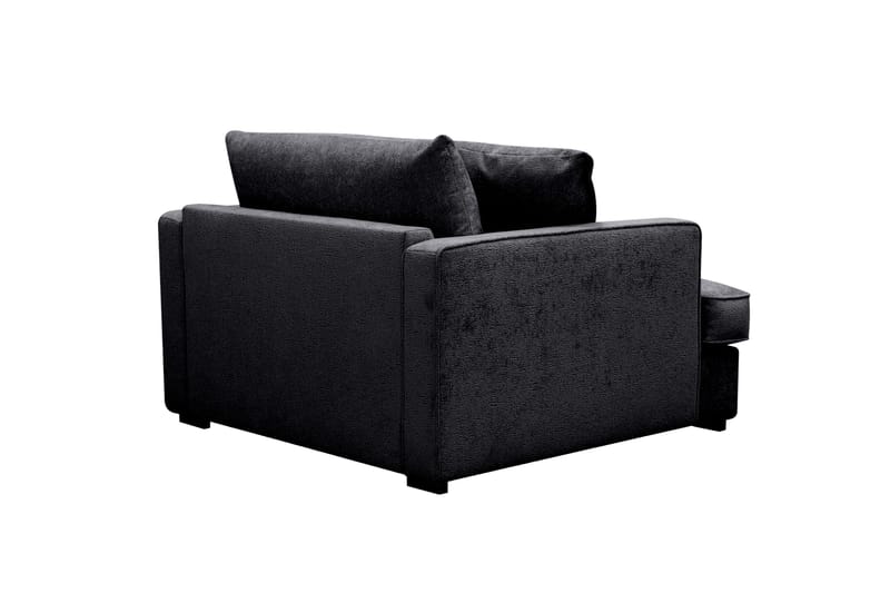 Rossita lyx Ekstra dyb Lænestol - Sort Chenille - Møbler - Stole & lænestole - Lænestole