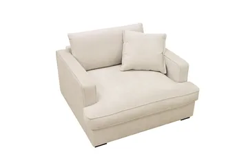 Rossita lyx Ekstra dyb Lænestol - Trenza 06, Beige Chenille - Møbler - Stole & lænestole - Lænestole