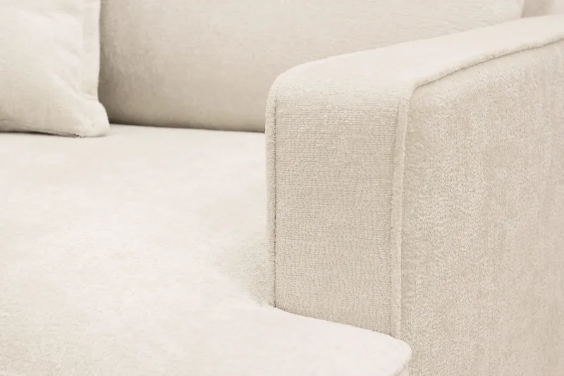 Rossita lyx Ekstra dyb Lænestol - Trenza 06, Beige Chenille - Møbler - Stole & lænestole - Lænestole