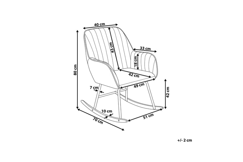 Anrew gyngestol Sammet - Blå - Møbler - Stole & lænestole - Gyngestol